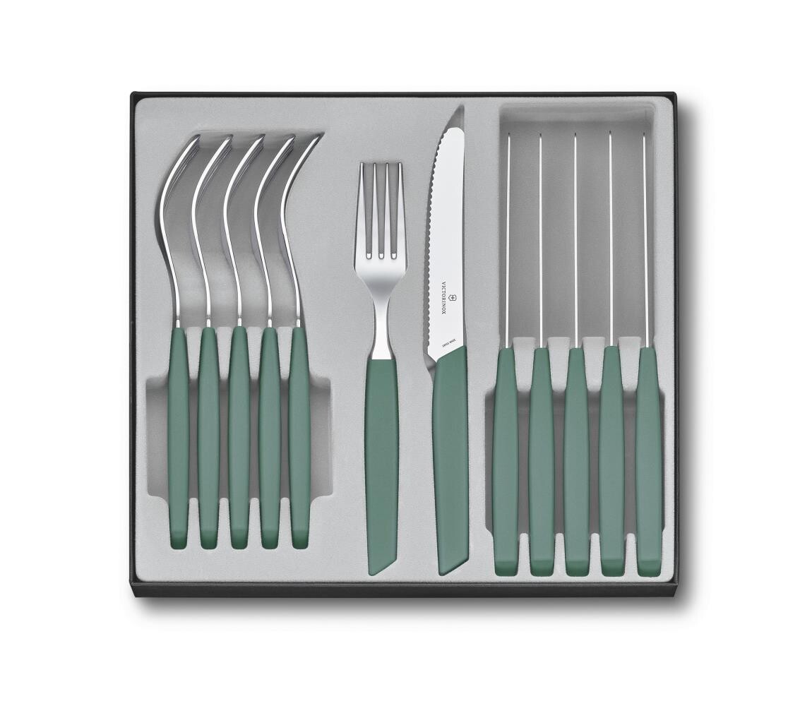 Victorinox - Sada příborů SWISS MODERN 12 ks tyrkysová 6.9096.11W43.12