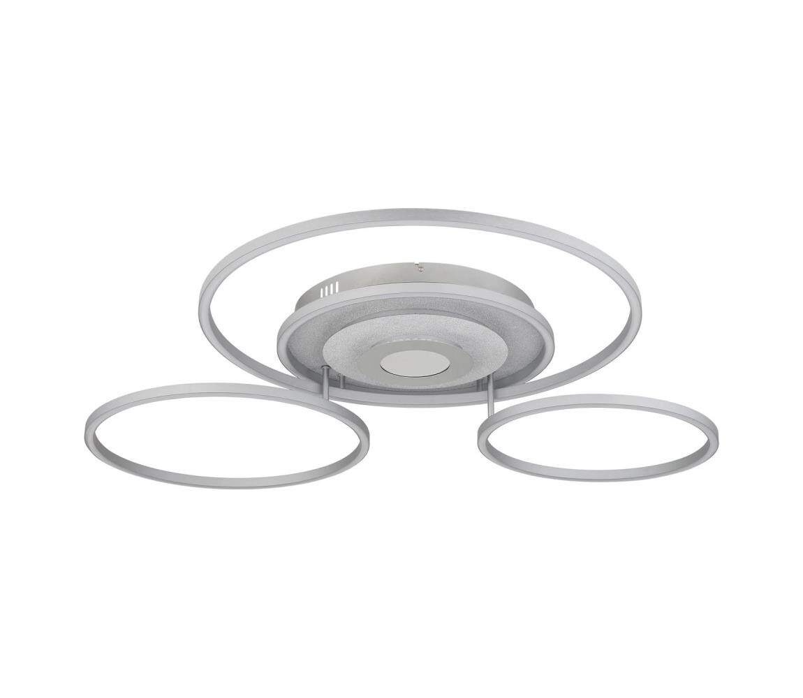 Globo 67824-60 -LED Stm stropní svítidlo MILES 60W/230V 80,8x99,2 cm stříbrná+DO 67824-60