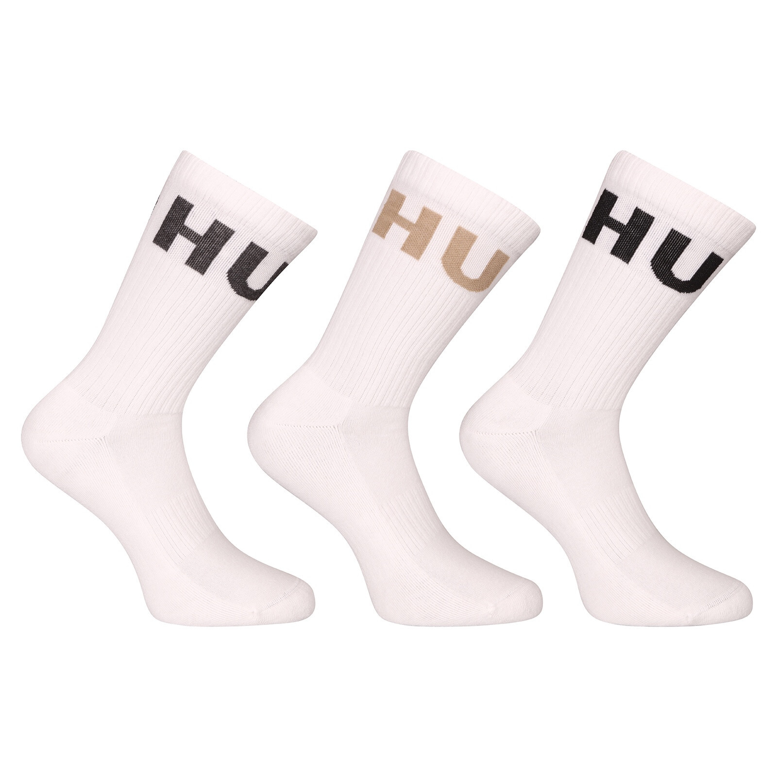 3PACK ponožky HUGO vysoké bílé (50531517 102) M