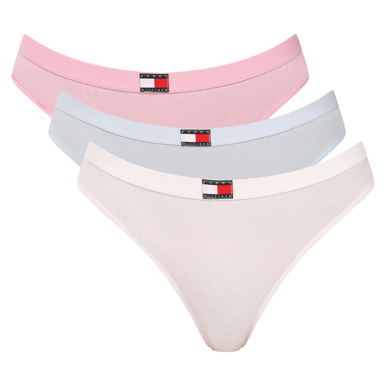 3PACK dámská tanga Tommy Hilfiger vícebarevná (UW0UW06139 0VJ) XS