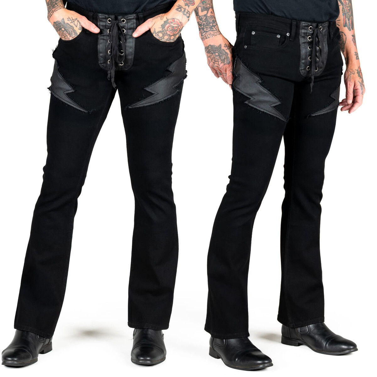 pánské kalhoty jeans WORNSTAR - Ravenbolt - černé 28