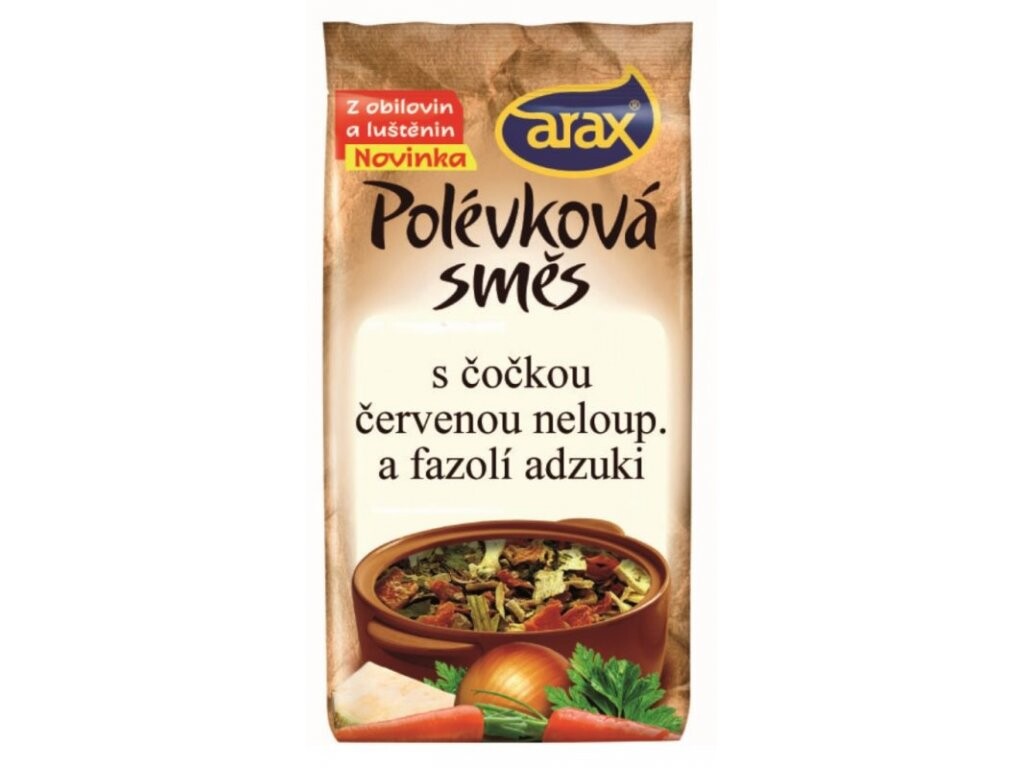 ARAX PS Čočka červená neloup. a adzuki 500 g DMT 06/2026