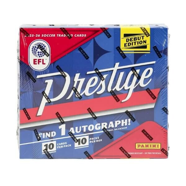 2025-2026 Panini Prestige EFL Soccer Hobby Preferred Box - fotbalové karty
