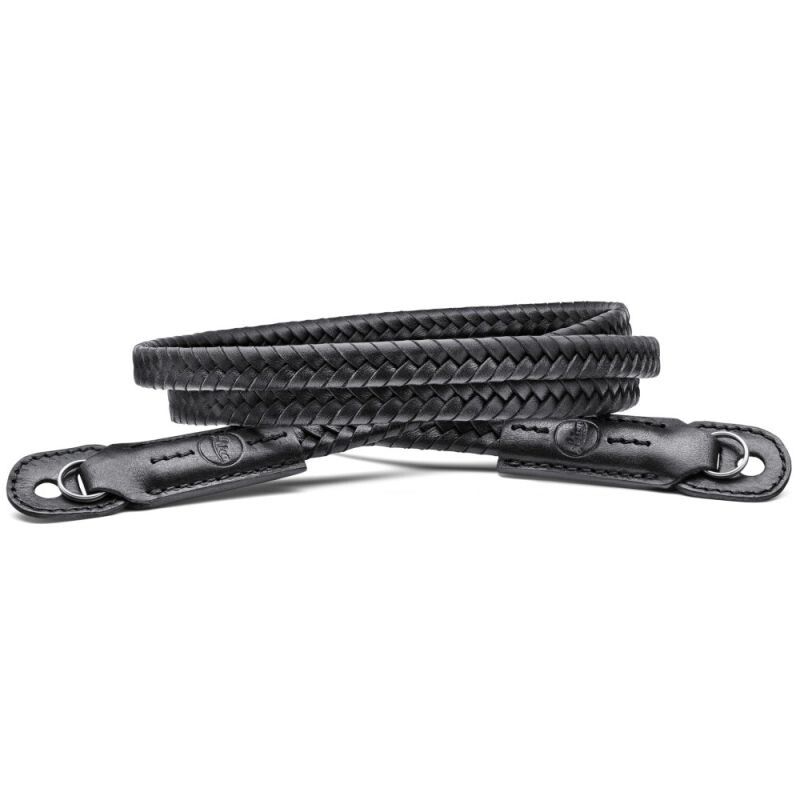 LEICA Carrying Strap, braided, leather, black 19695