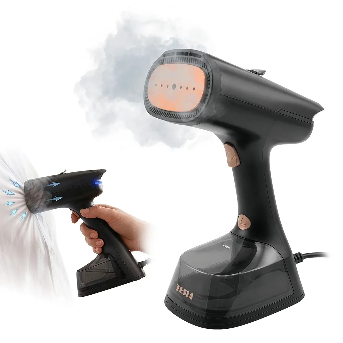 TESLA AeroGrip Steamer EA404 - napařovač oděvů s funkcí sání