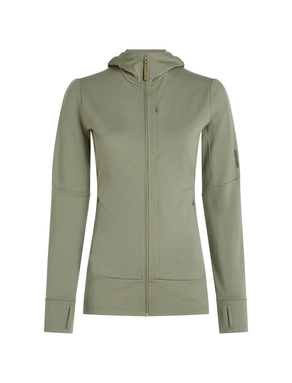 ICEBREAKER Wmns Merino 260 Quantum IV LS Zip Hood, Lichen (vzorek) velikost: S