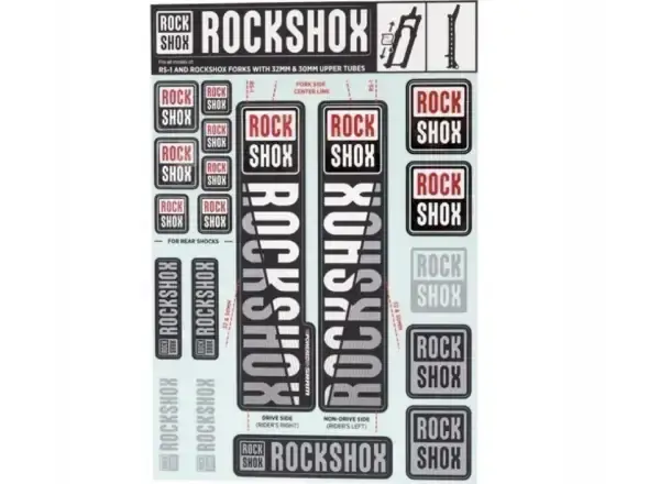 Rock Shox Decal Kit polepy vidlic 30/32/RS1 bílá