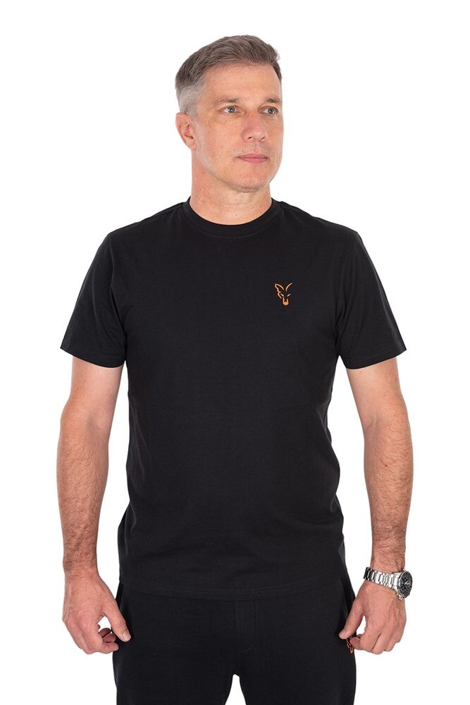 Fox Triko Classic T Black / Orange - S