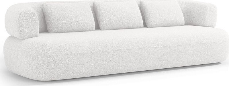 Slonovinová pohovka z textilie bouclé 200 cm Jenny – Micadoni