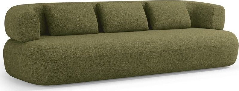 Zelená pohovka z textilie bouclé 226 cm Jenny – Micadoni