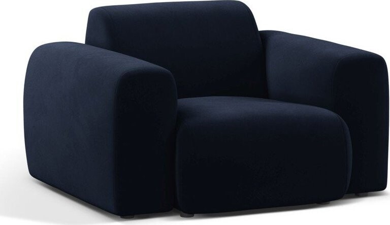 Tmavě modré sametové křeslo Molino – Micadoni