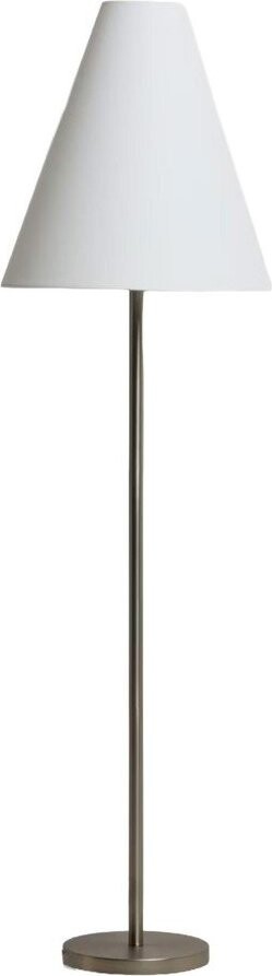 Stojací lampa ve stříbrné barvě s textilním stínidlem (výška 153 cm) Navat – Kave Home