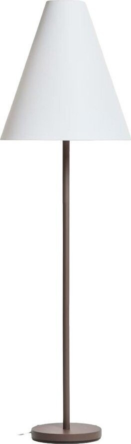 Hnědá stojací lampa s textilním stínidlem (výška 153 cm) Navat – Kave Home