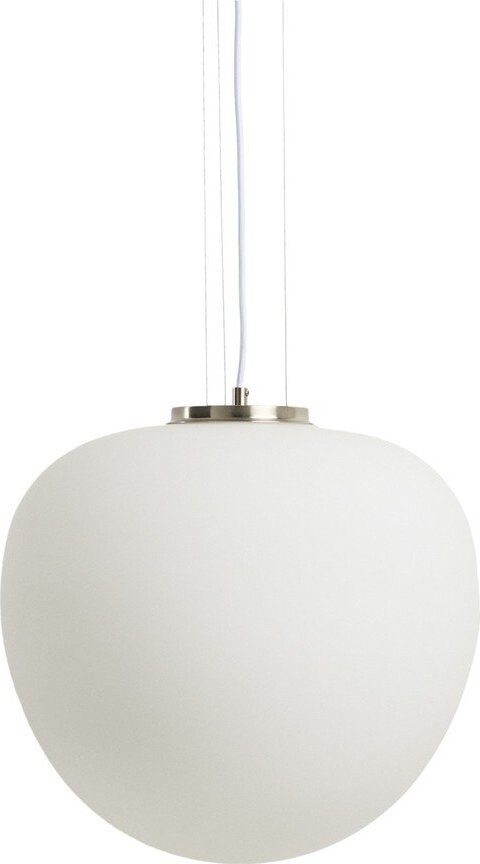 Bílé závěsné svítidlo se skleněným stínidlem ø 40 cm Ardali – Kave Home