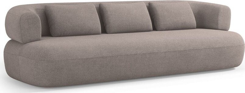 Světle hnědá pohovka z textilie bouclé 200 cm Jenny – Micadoni