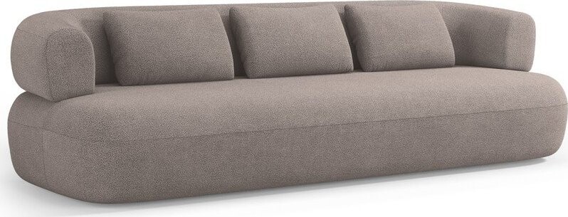 Světle hnědá pohovka z textilie bouclé 226 cm Jenny – Micadoni