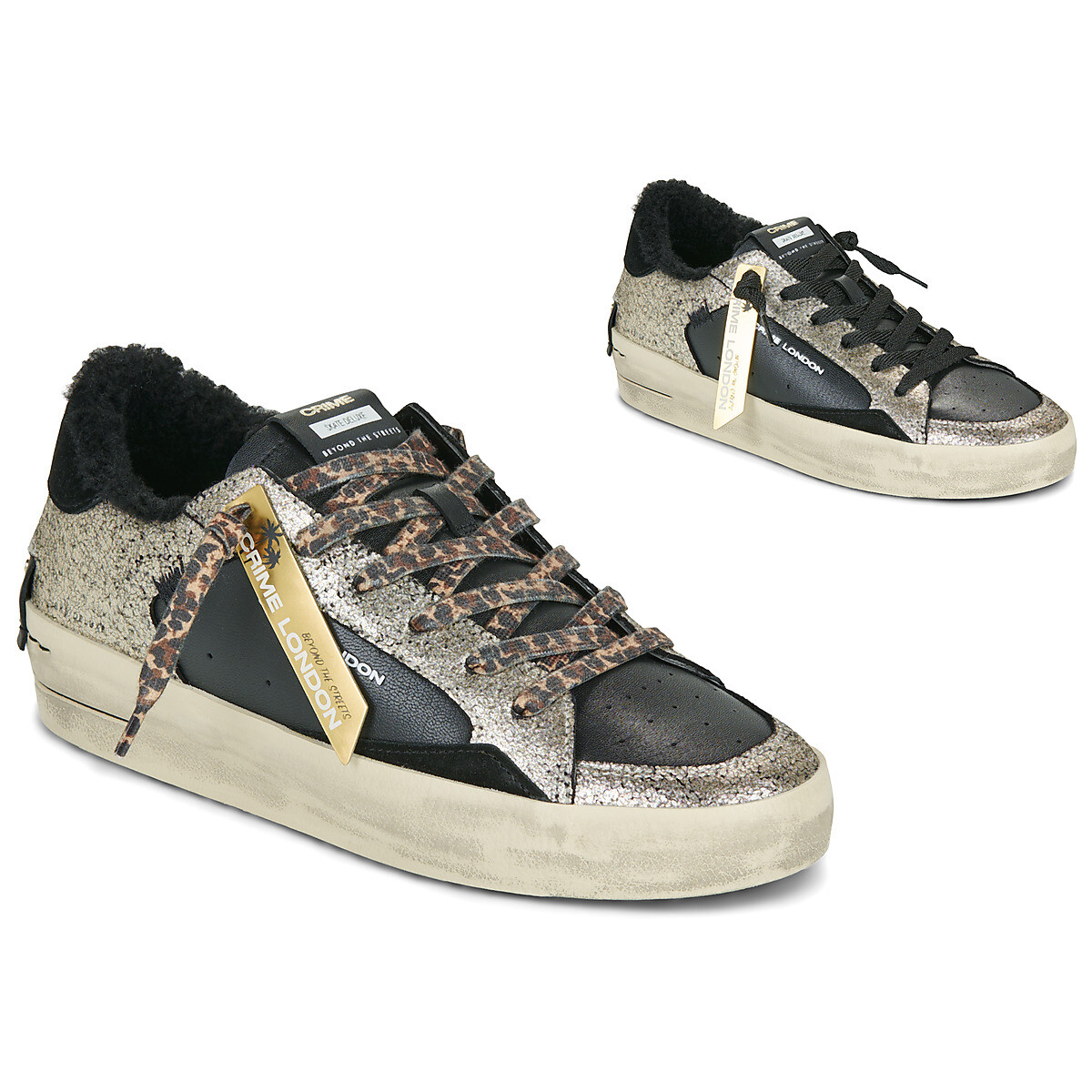 Crime London  SK8 DELUXE WEDGE  Černá