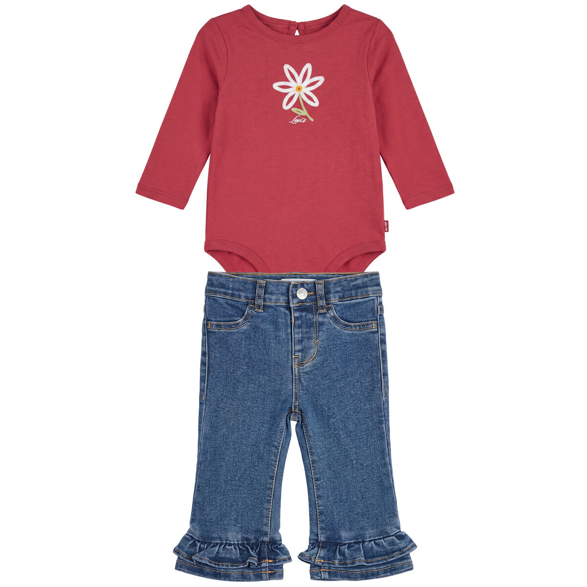 Levis  LS TOP   RUFFLE FLARE LEG  ruznobarevne