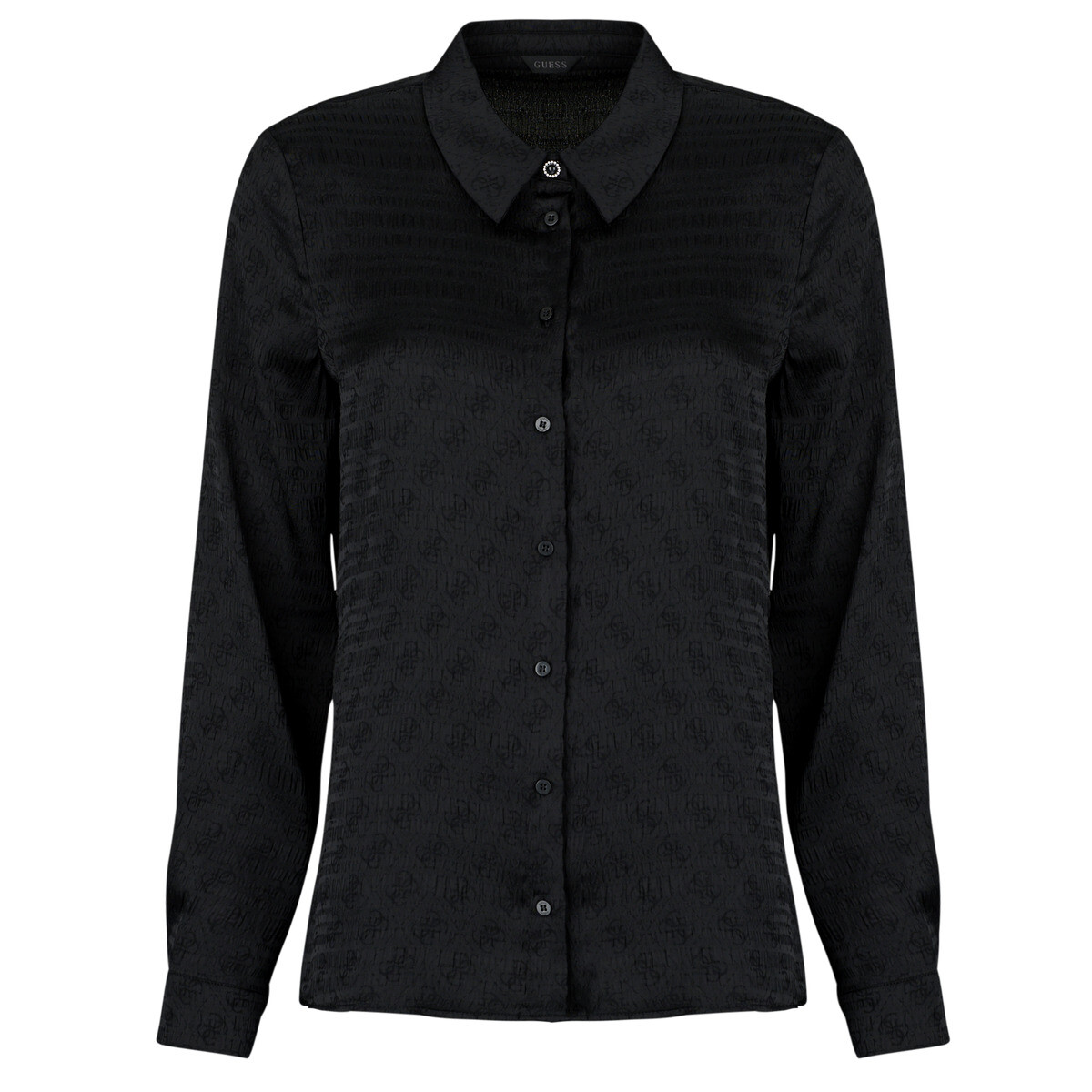 Guess LS NEW MARTHE LOGO SHIRT Černá