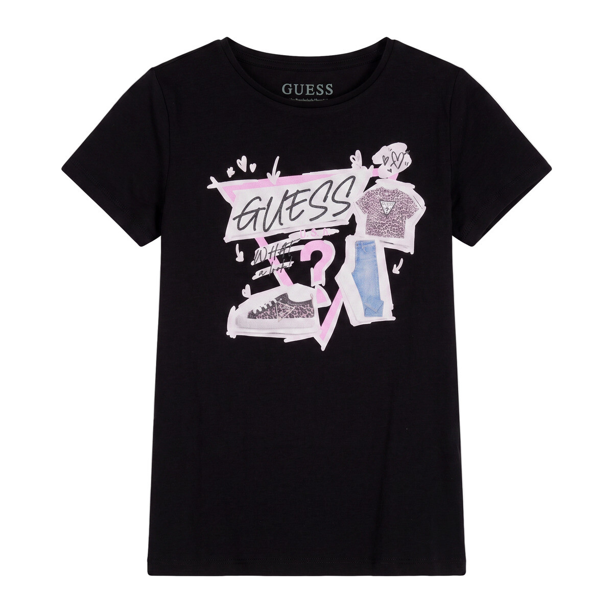 Guess  SS T-SHIRT_LOGO  Černá