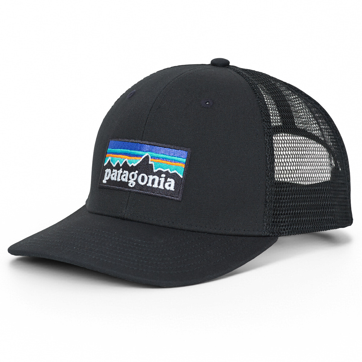 Patagonia  P-6 LOGO TRUCKER HAT  Černá