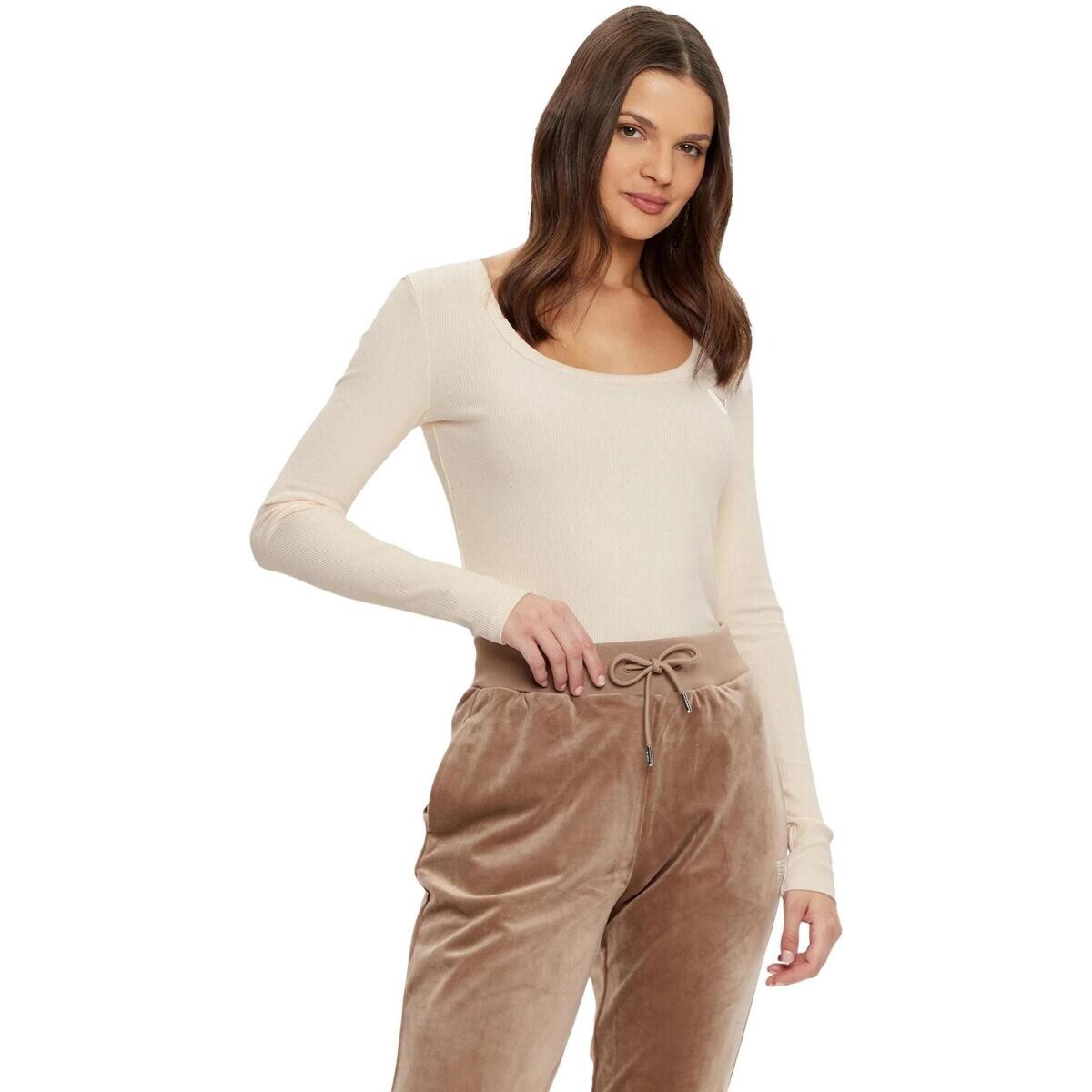 Guess  COLETTE LS RIB TOP V4BP07 K8RT2  Bílá