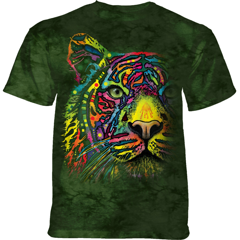 Tričko unisex The Mountain Rainbow Tiger (tygr) - zelené, L