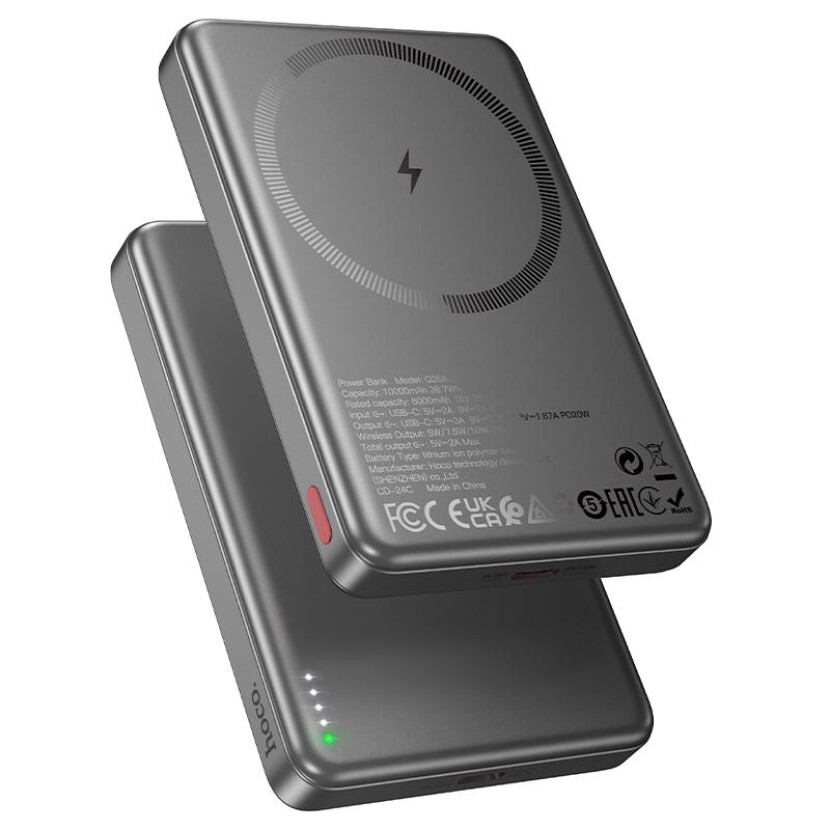 Magnetická rychlonabíjecí powerbanka Hoco Joy PD20W 10000mAh - černá