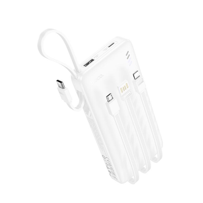 Powerbanka se 4 kabely Hoco Night tide 10000mAh - bílá