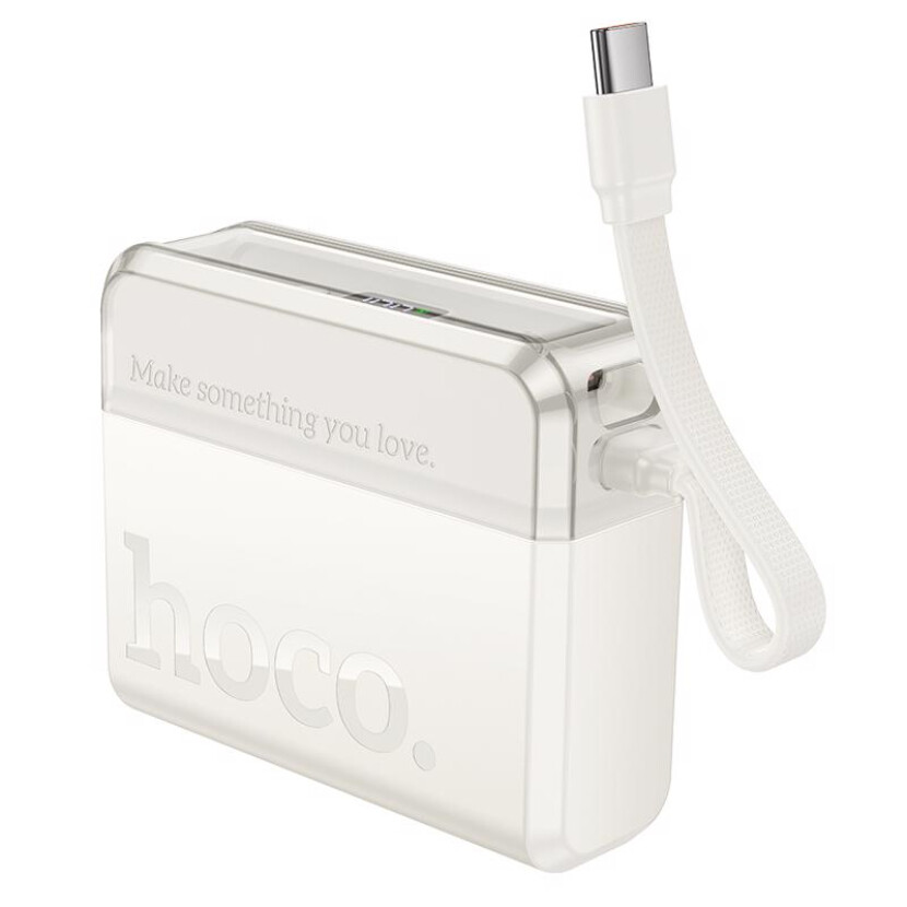 Powerbanka s obousměrným kabelem Hoco Excellent PD20W 10000mAh - bílá