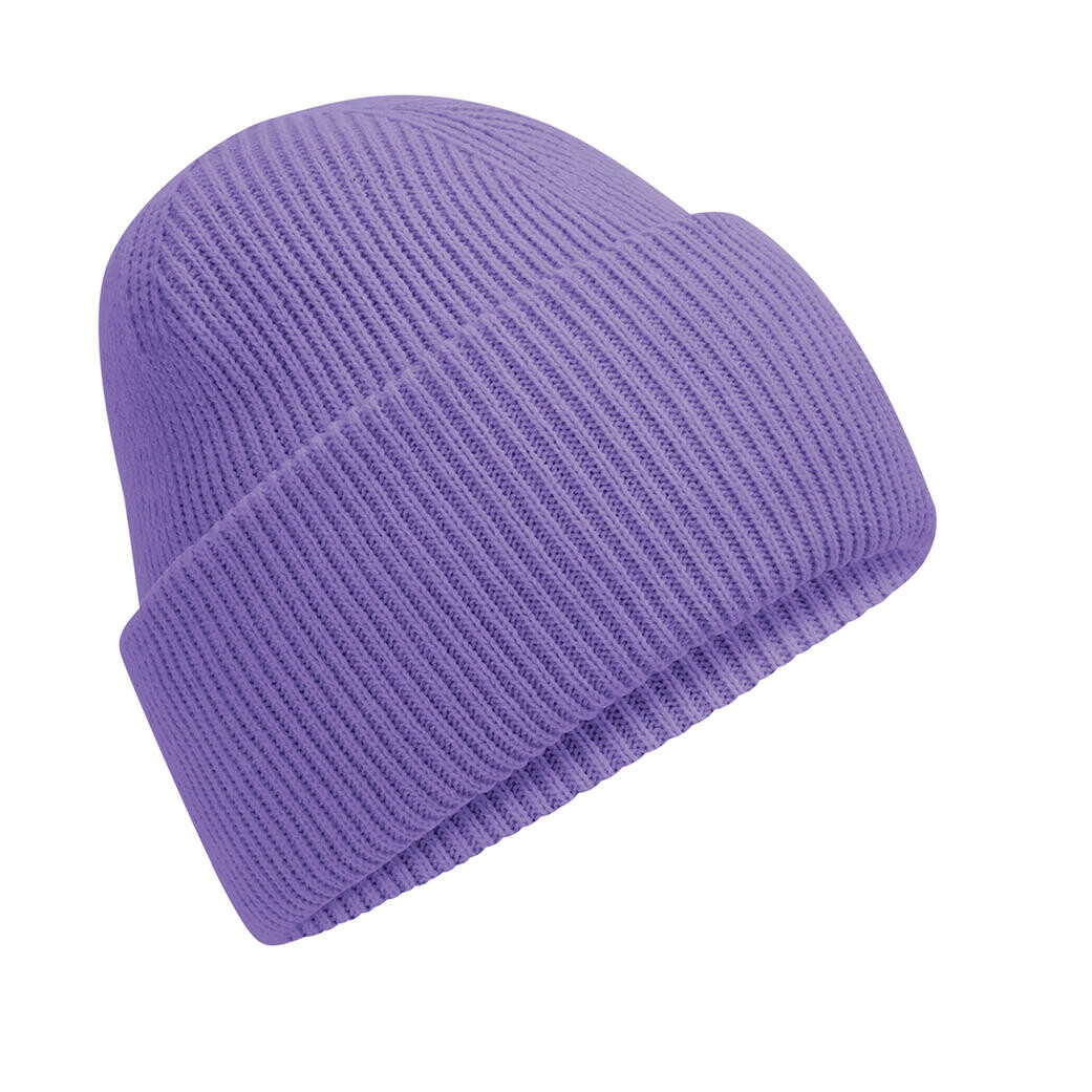 Čepice se širokou manžetou Beechfield Beanie - fialová