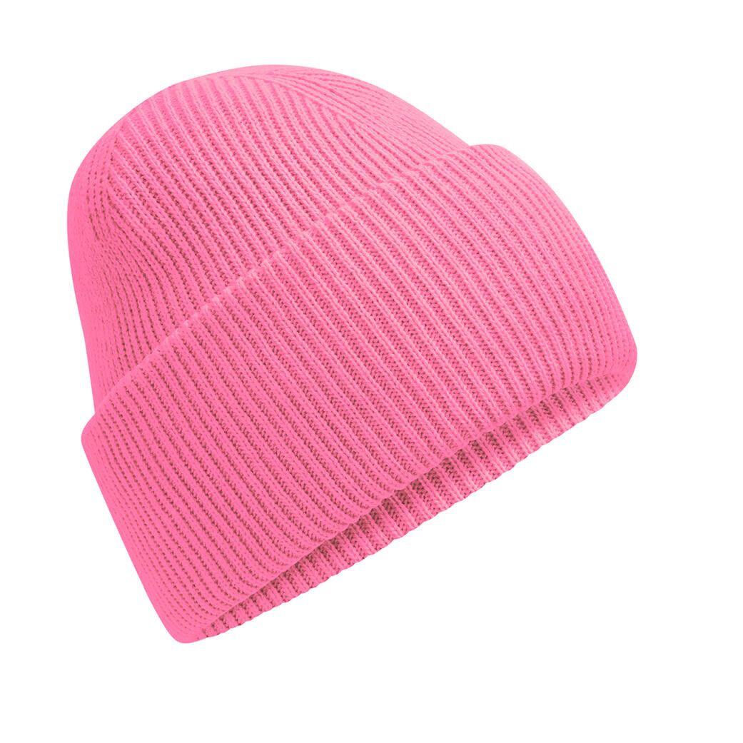 Čepice se širokou manžetou Beechfield Beanie - růžová