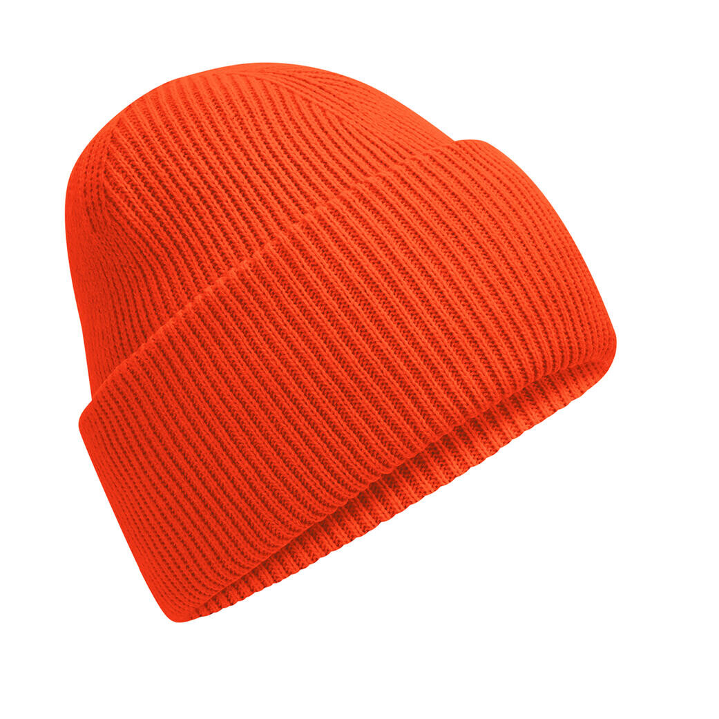 Čepice se širokou manžetou Beechfield Beanie - oranžová