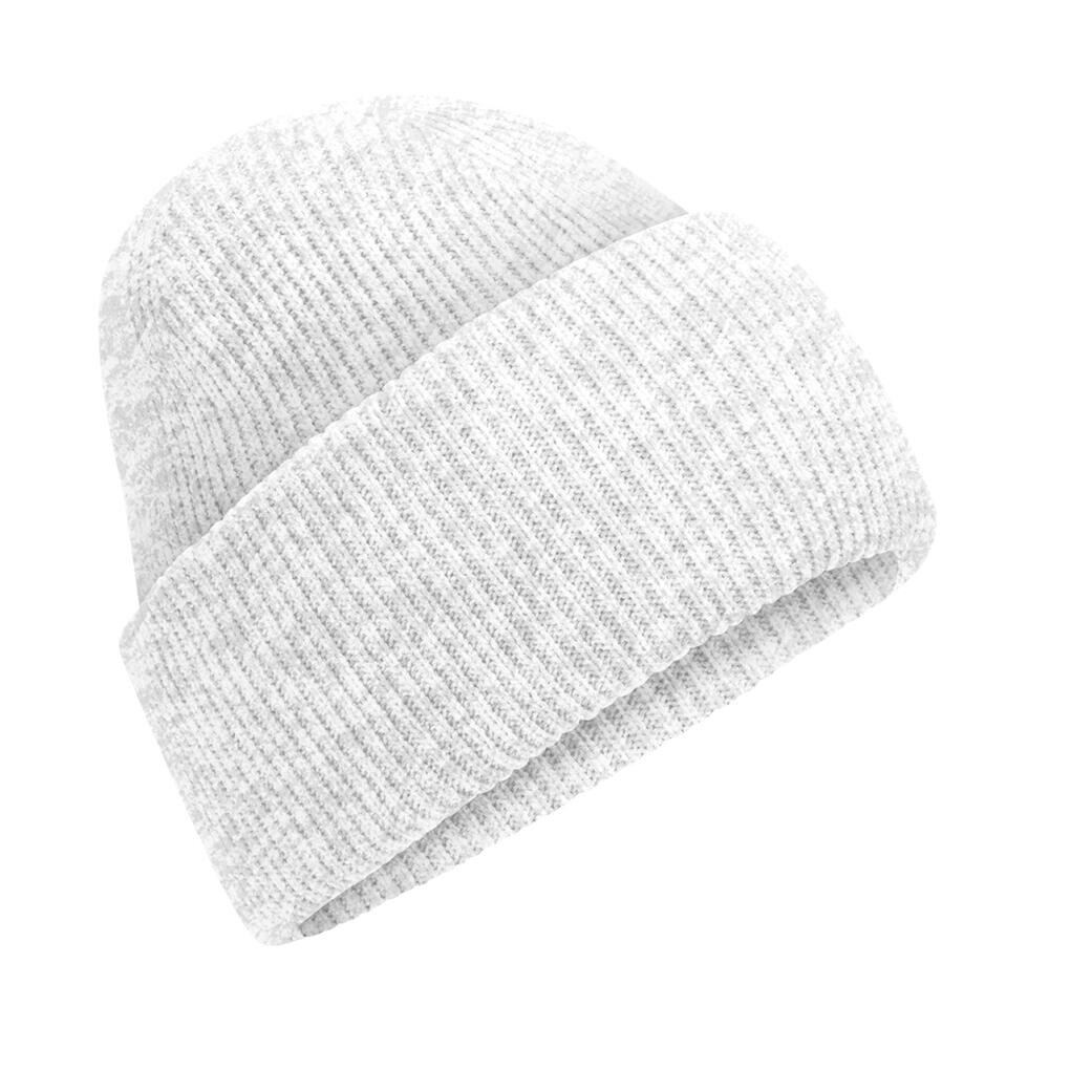Čepice se širokou manžetou Beechfield Beanie - šedá-bílá
