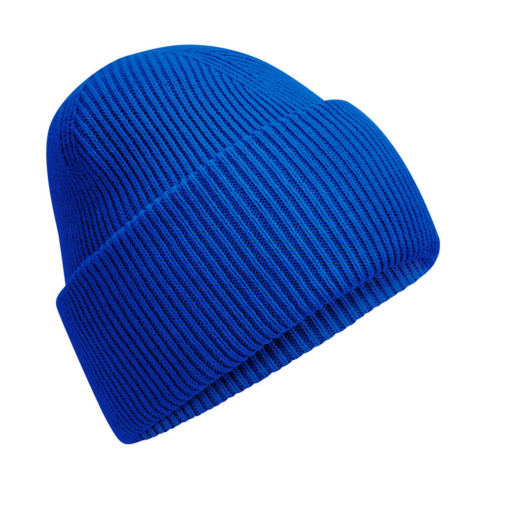 Čepice se širokou manžetou Beechfield Beanie - modrá