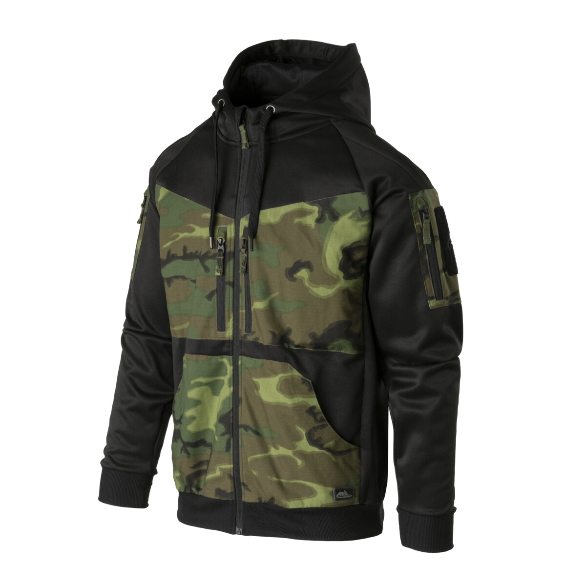 Mikina s kapucí Helikon Rogue - ERDL-černá, M
