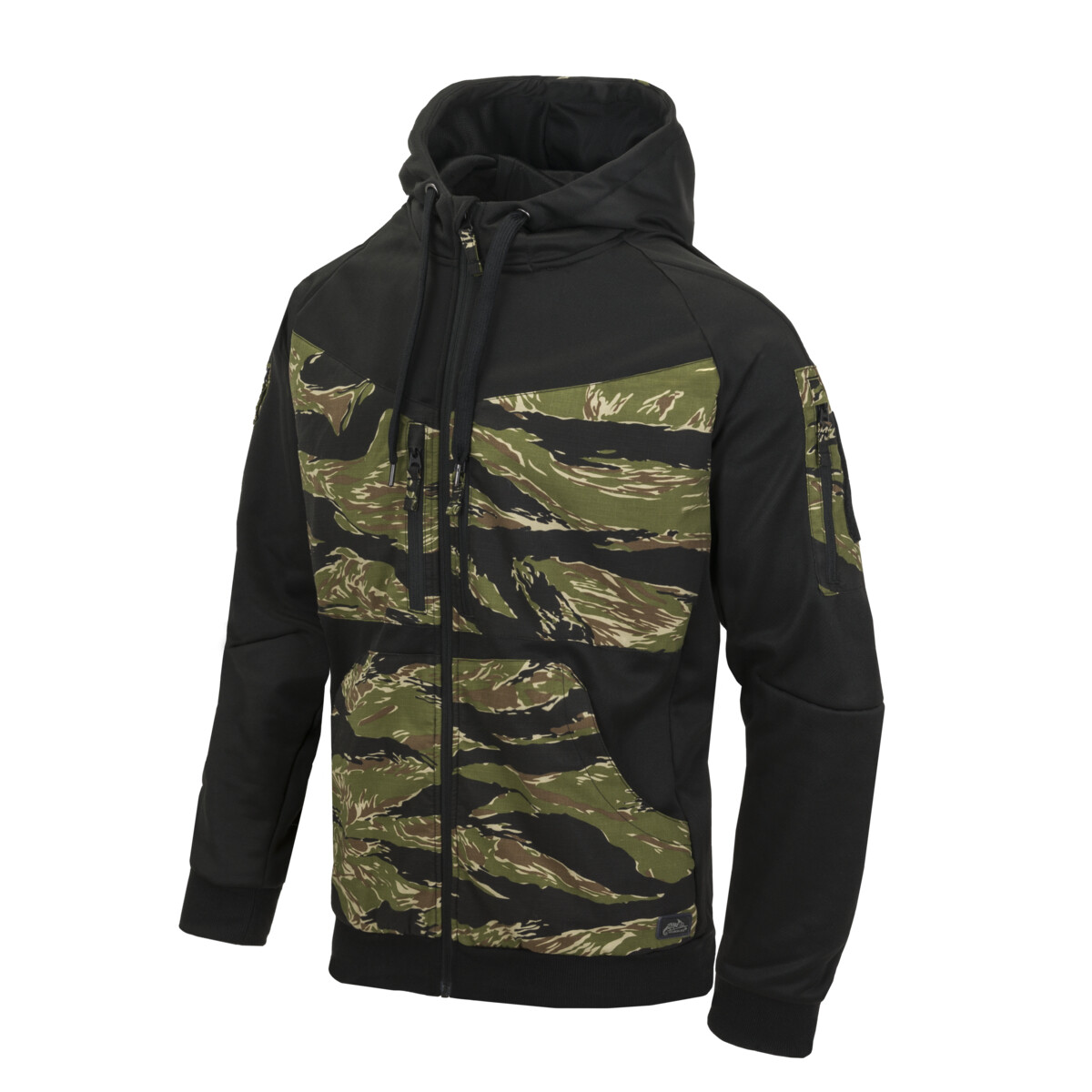 Mikina s kapucí Helikon Rogue - tiger-stripe-černá, M