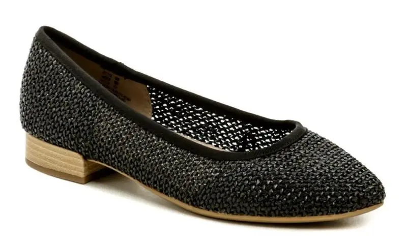 Jana Soft Line 8-22172-42 černé dámské baleríny šíře H
