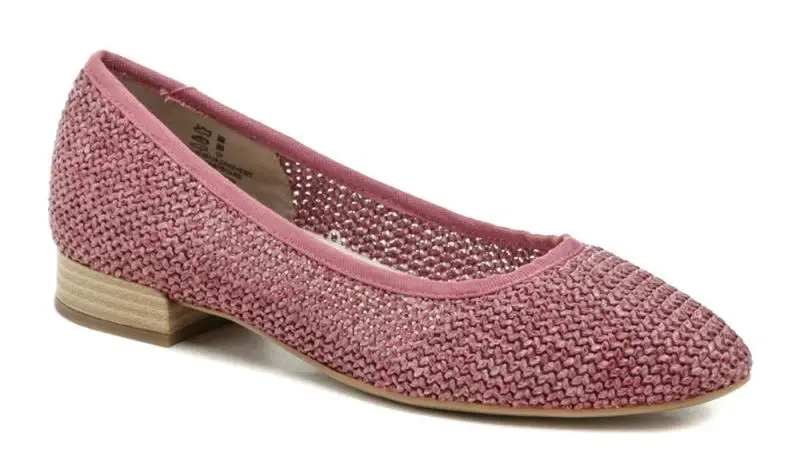 Jana Soft Line 8-22172-42 růžové dámské baleríny šíře H