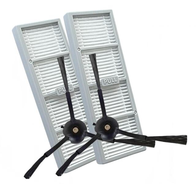 HEPA filtry a kartáčky pro PHILIPS HomeRun 7000 Aqua, XU7100/01, XU7100/02 2+2ks