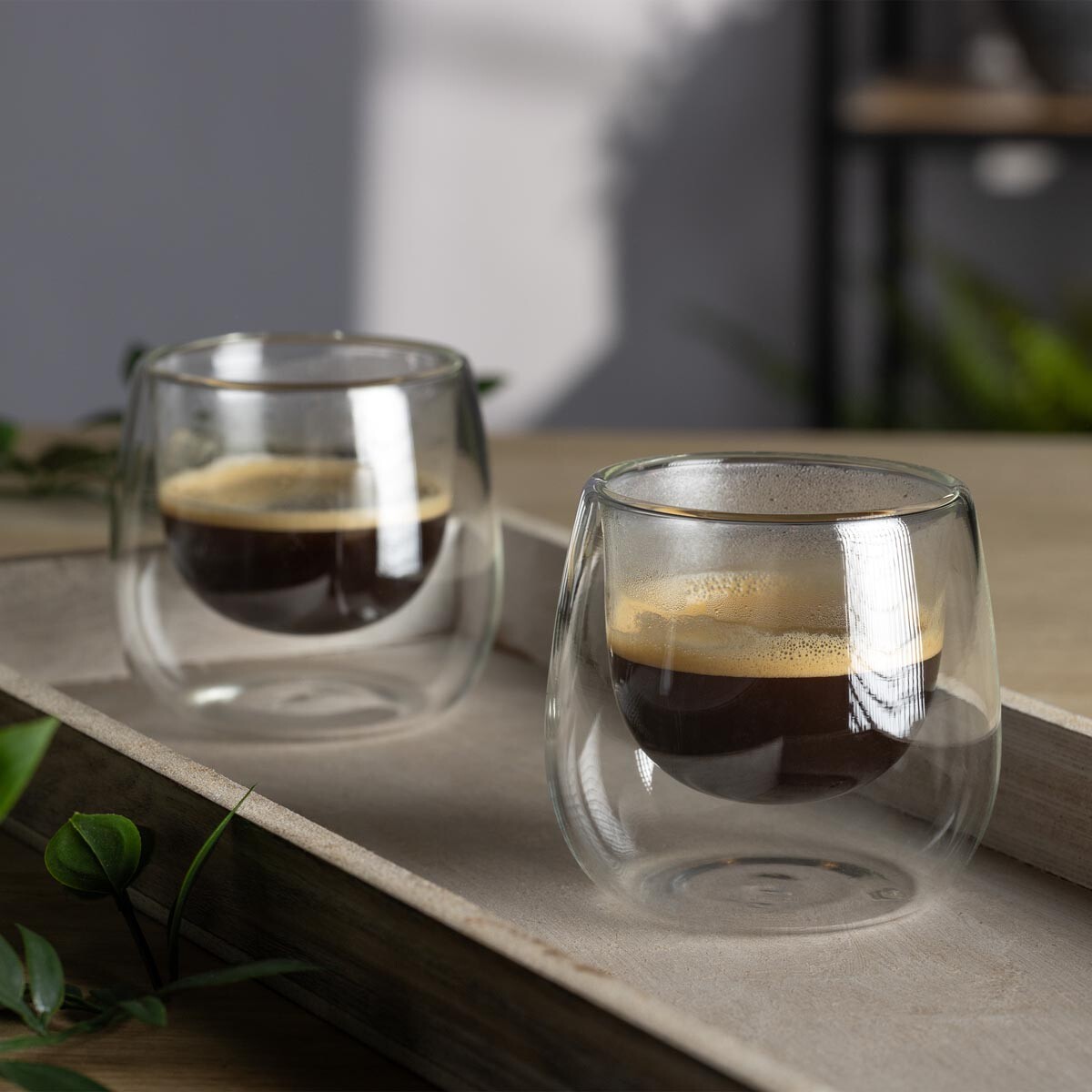 Haushalt International Dvoustěnná sklenice Espresso, 80 ml, 2 ks