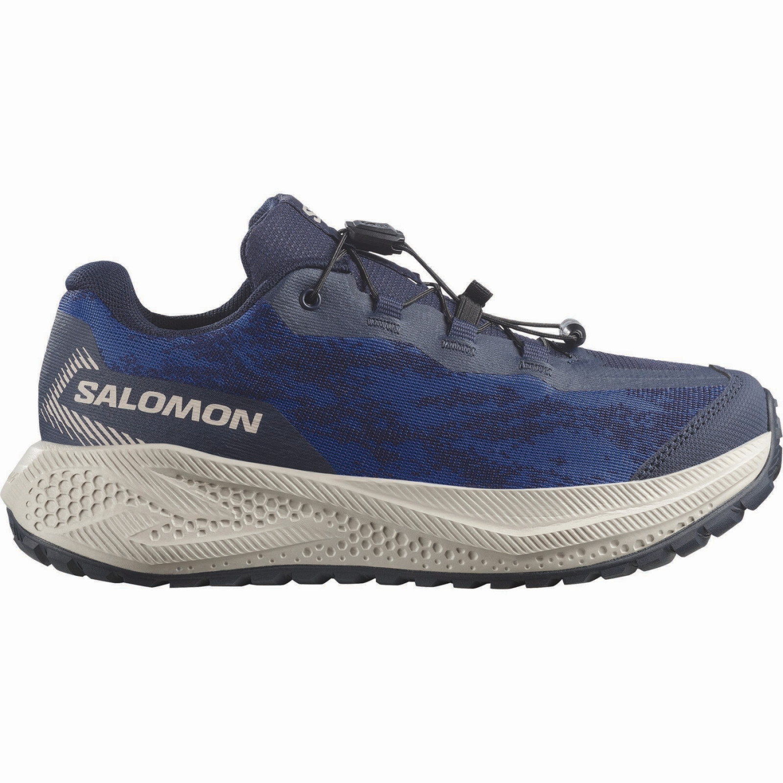 Dětské boty Salomon Aero Grvl Wp J Maritime Blue-Silver Cloud-Bluing Velikost bot (EU): 34 / Barva: tmavě modrá