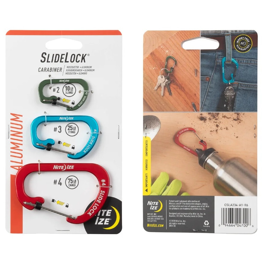 Sada karabin Nite Ize SlideLock Aluminium