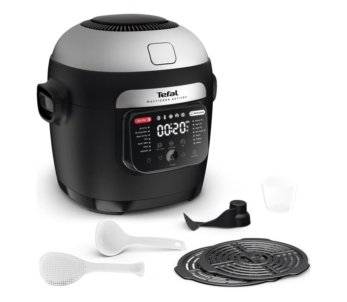Tefal - Multifunkční hrnec a hork. fritéza 2v1 MULTICOOK ACTIFRY 1334W/230V 6 l MY741CF0