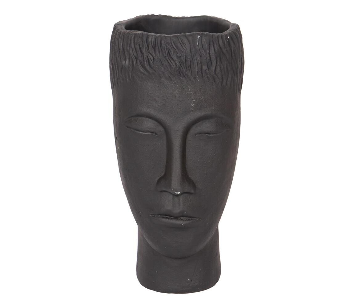 Eurolamp Dekorační váza 25x14x12,5 cm černá/cement 752-20311
