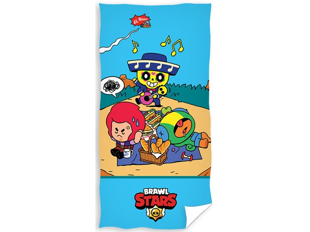 Carbotex Bavlněná froté osuška 70x140 cm - Brawl Stars na pikniku