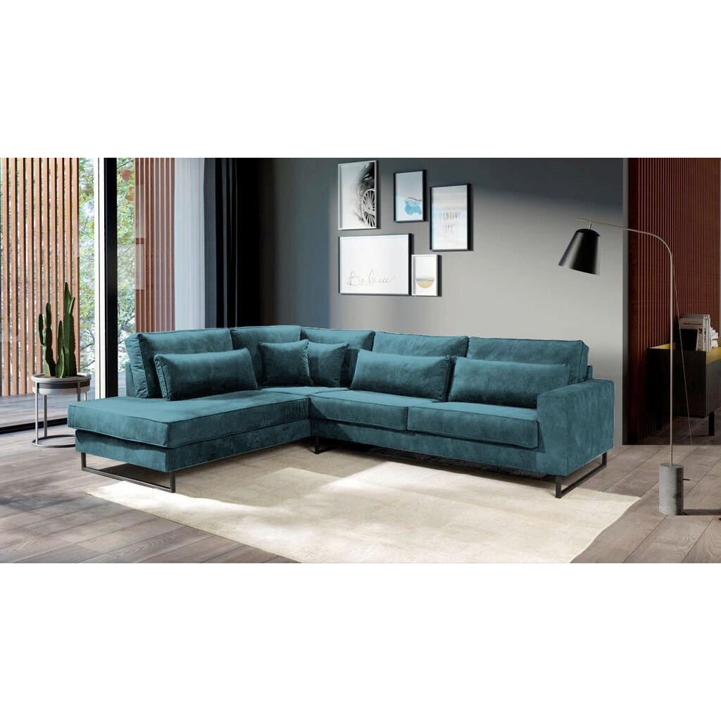 Livetastic ROHOVÁ SEDAČKA, textil, kompozitní dřevo, modrá
