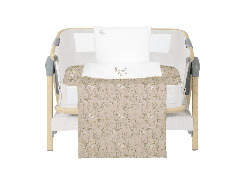 KikkaBoo Ložní sada s povlečením 3ks do postýlky 50x85 cm Secret Garden Beige