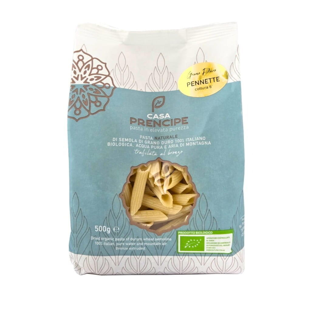 Italské BIO těstoviny PENNE 500 g Casa Prencipe