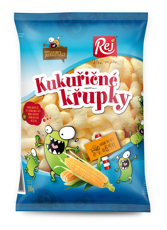 REJ Křupky kukuřičné bez soli 100 g DMT 08/2026